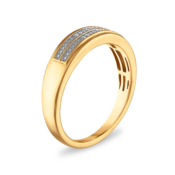 1/5 CTW Natural Diamond Halo Wedding Trio Set in 10KT Yellow Gold