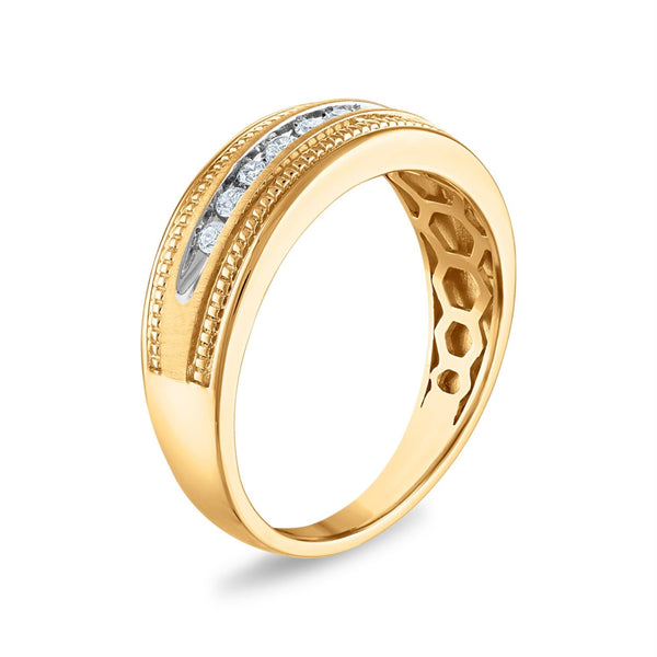 1/4 CTW Natural Diamond Wedding Ring in 10KT Yellow Gold