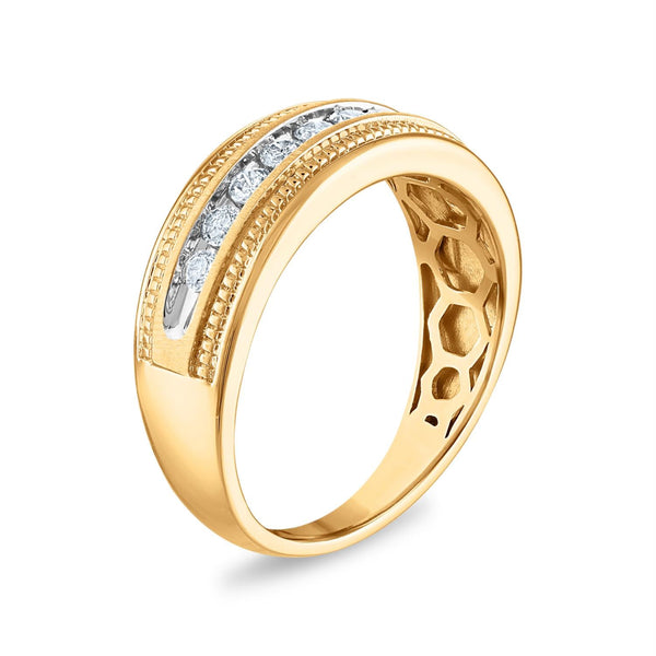 1/2 CTW Natural Diamond Wedding Ring in 10KT Yellow Gold