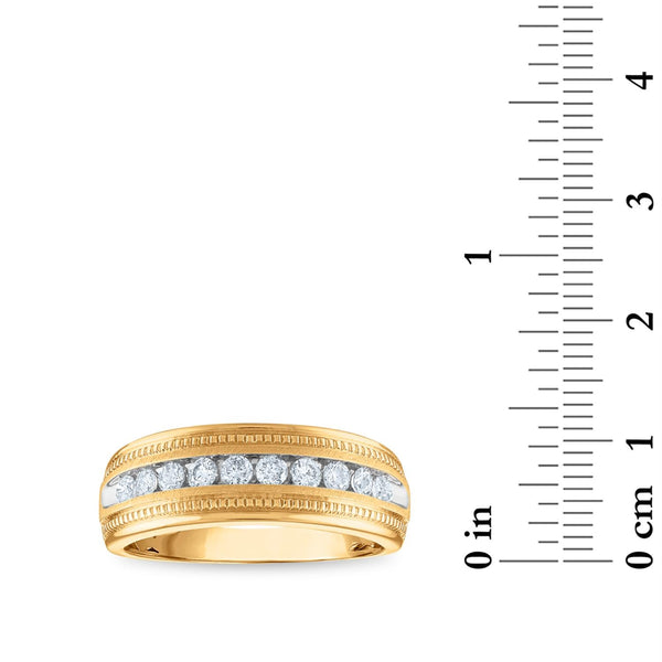 1/2 CTW Natural Diamond Wedding Ring in 10KT Yellow Gold