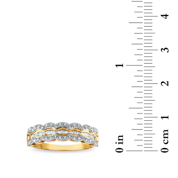 1/4 CTW Natural Diamond Anniversary Ring in 10KT Yellow Gold