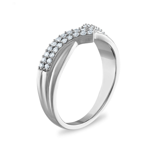 1/3 CTW Natural Diamond Ring in 10KT White Gold