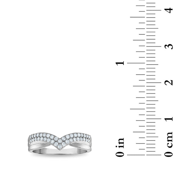 1/3 CTW Natural Diamond Ring in 10KT White Gold