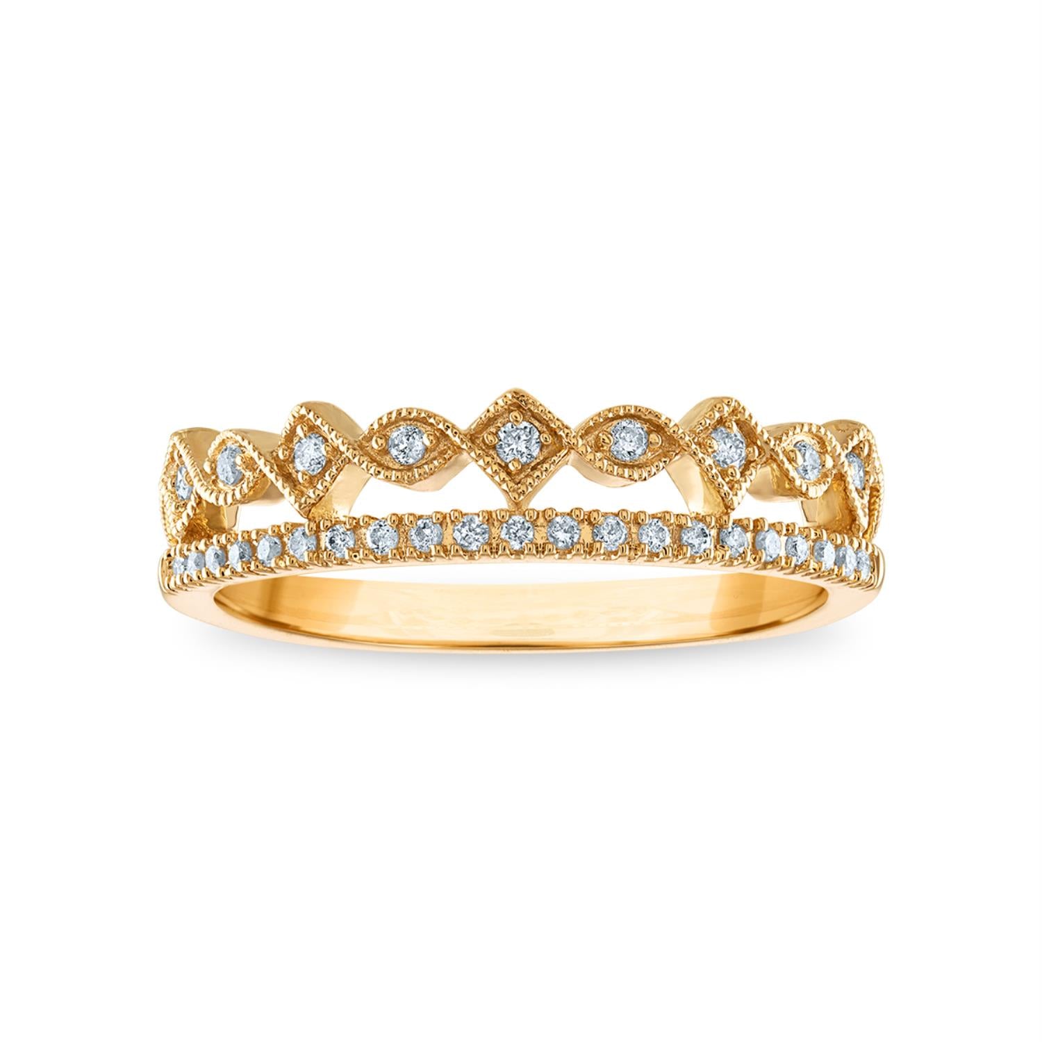 1/6 CTW Natural Diamond Fashion Ring in 10KT Yellow Gold