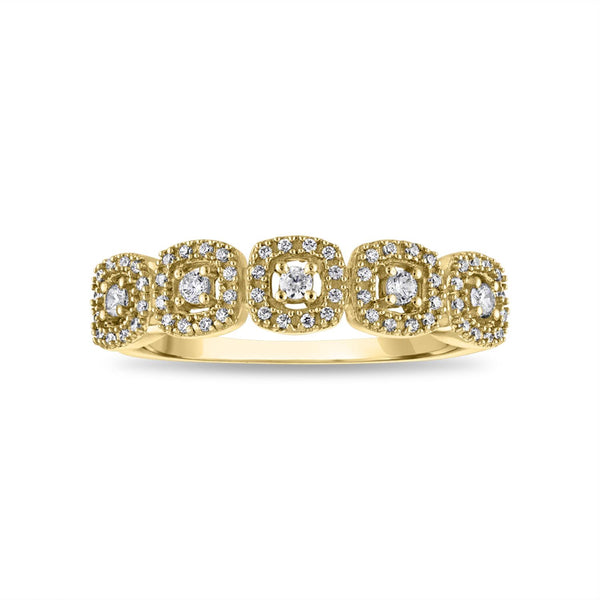 1/4 CTW Diamond Halo Anniversary Ring in 10KT Gold