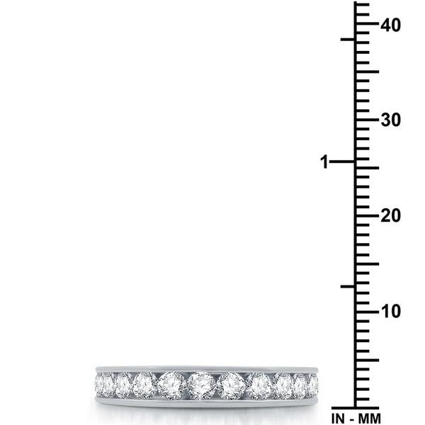 1 CTW Natural Diamond Anniversary Ring in 10KT White Gold