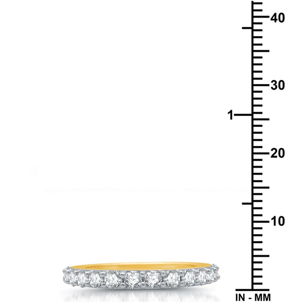 1 CTW Natural Diamond Anniversary Ring in 10KT Yellow Gold