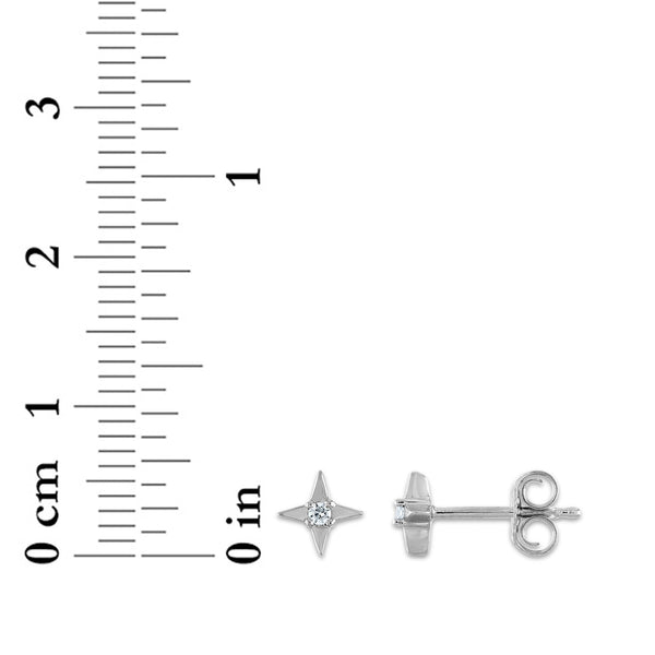 1/7 CTW Natural Diamond 3-Pair Moon and Star Stud Earrings in Sterling Silver