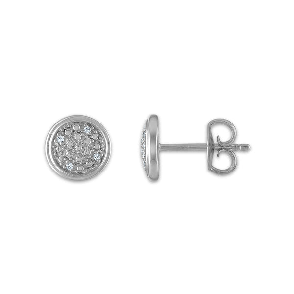 1/10 CTW Natural Diamond Sun Moon Star 3-Pair Stud Earrings in Sterling Silver
