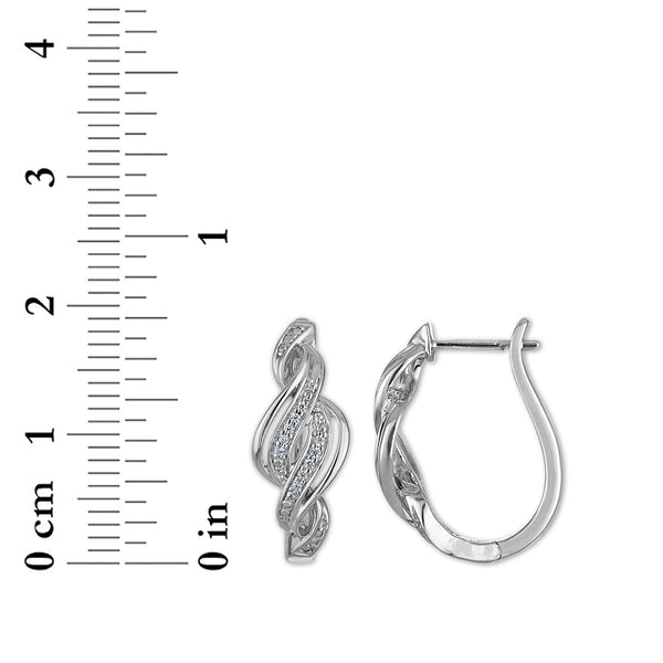 1/4 CTW Natural Diamond 3-Piece Set in Rhodium Plated Sterling Silver