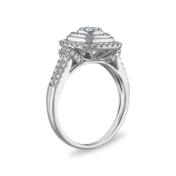 White Diamond Fashion Ring in 10KT Gold