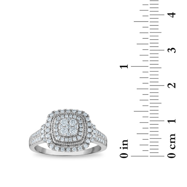 White Diamond Fashion Ring in 10KT Gold