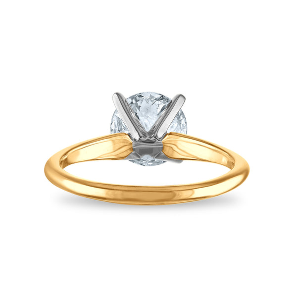 EcoLove 2 CTW Lab Grown Diamond Solitaire Ring in 14KT White and Yellow Gold