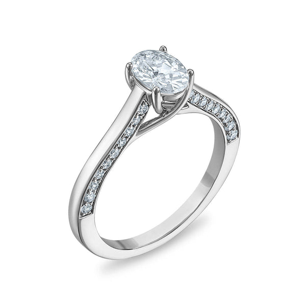 EcoLove 1 CTW Lab Grown Diamond Engagement Ring in 14KT White Gold