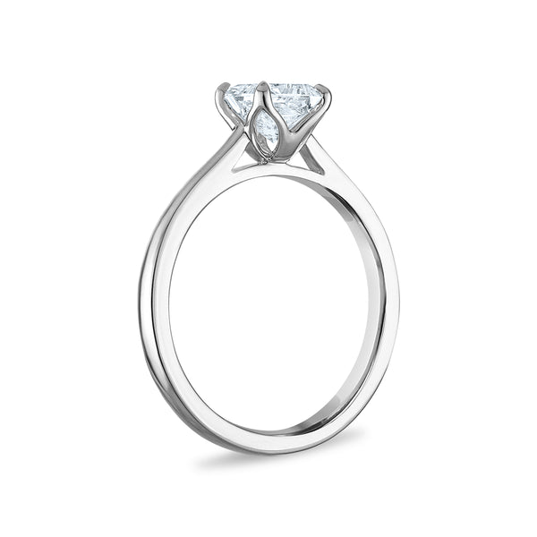 White Diamond Solitaire Ring in 10KT Gold
