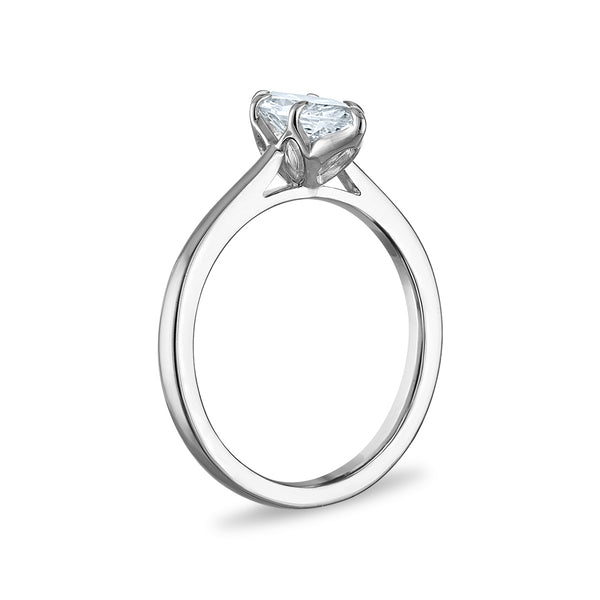 White Diamond Solitaire Ring in 10KT Gold