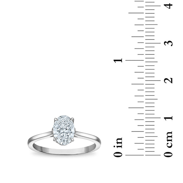 White Diamond Solitaire Ring in 10KT Gold