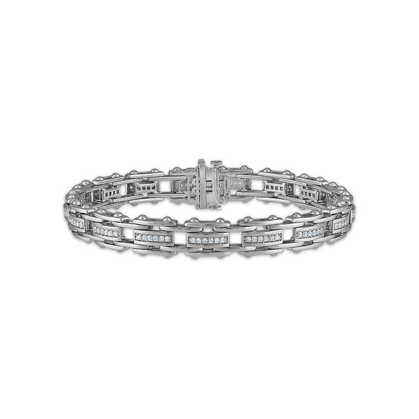 White Diamond Fashion Bracelet in 925 Silver