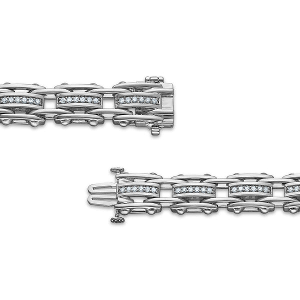 White Diamond Fashion Bracelet in 925 Silver