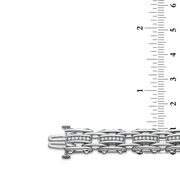 White Diamond Fashion Bracelet in 925 Silver