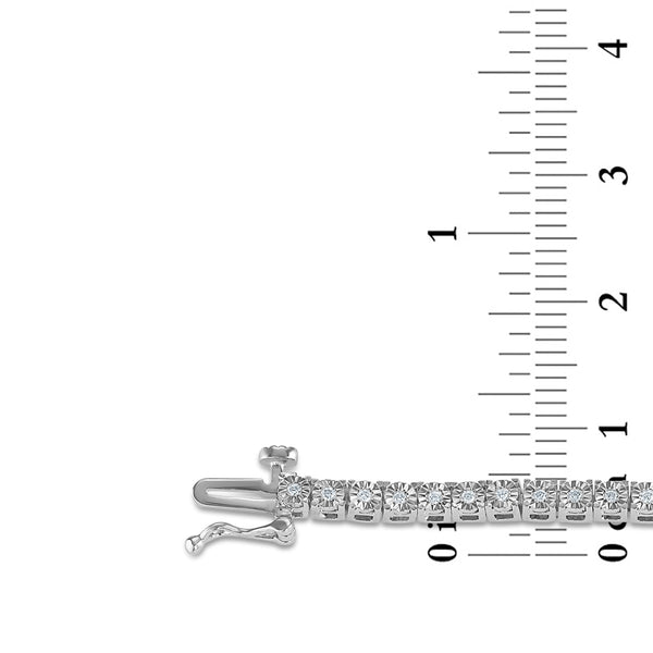 White Diamond Tennis Bracelet in 925 Silver