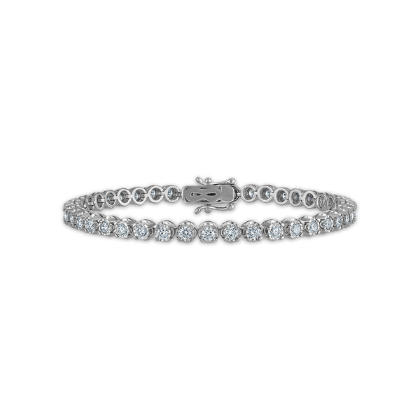 EcoLove 3 CTW Lab GrownDiamond Tennis Bracelet in Sterling Silver