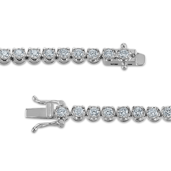 EcoLove 3 CTW Lab GrownDiamond Tennis Bracelet in Sterling Silver