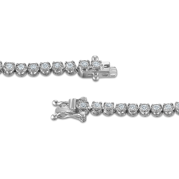 EcoLove 1 CTW Lab Grown Diamond 7-inch Tennis Bracelet in Sterling Silver
