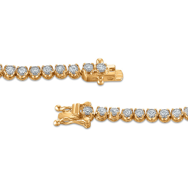 EcoLove 1 CTW Lab Grown Diamond 7-inch Tennis Bracelet in 14KT Gold Vermeil