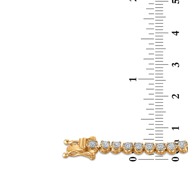 EcoLove 1 CTW Lab Grown Diamond 7-inch Tennis Bracelet in 14KT Gold Vermeil
