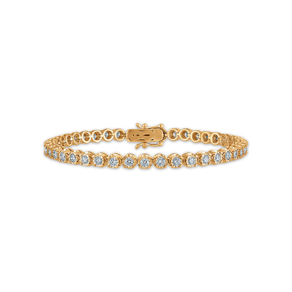 EcoLove 3 CTW Lab Grown Diamond 7-inch Tennis Bracelet in 14KT Gold Vermeil