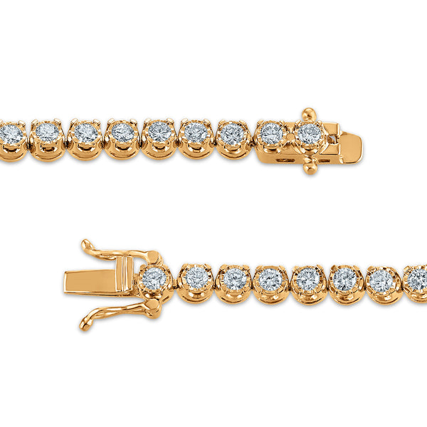 EcoLove 3 CTW Lab Grown Diamond 7-inch Tennis Bracelet in 14KT Gold Vermeil
