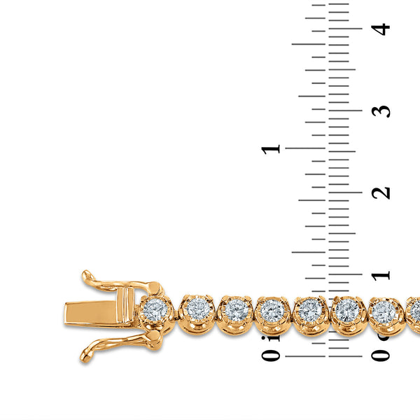 EcoLove 3 CTW Lab Grown Diamond 7-inch Tennis Bracelet in 14KT Gold Vermeil