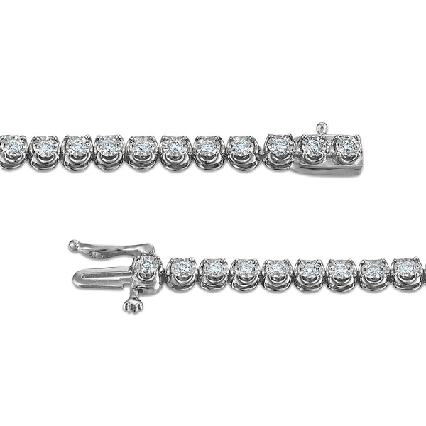 1 CTW Lab Grown Diamond 8.5-inch Tennis Bracelet in Sterling Silver