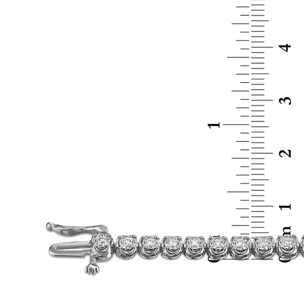 1 CTW Lab Grown Diamond 8.5-inch Tennis Bracelet in Sterling Silver