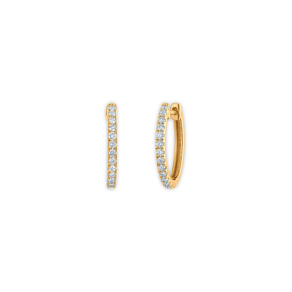 EcoLove 1/4 CTW Lab Grown Diamond Hoop Earrings in 10KT Yellow Gold