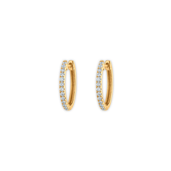 EcoLove 1/4 CTW Lab Grown Diamond Hoop Earrings in 10KT Yellow Gold