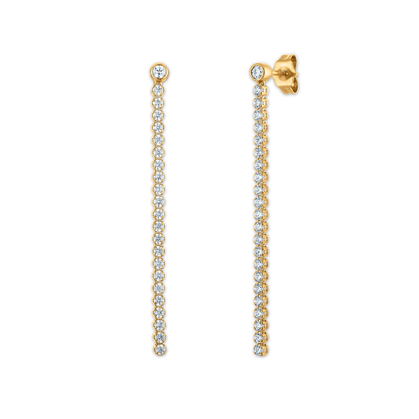 White Diamond Drop / Dangle Earrings in 10KT Gold