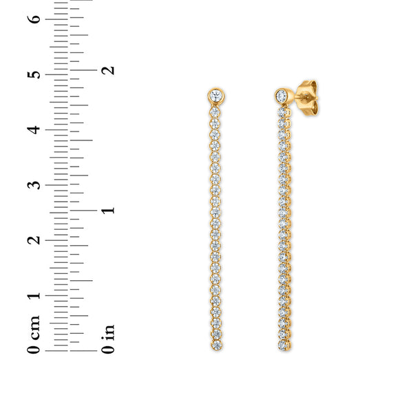White Diamond Drop / Dangle Earrings in 10KT Gold