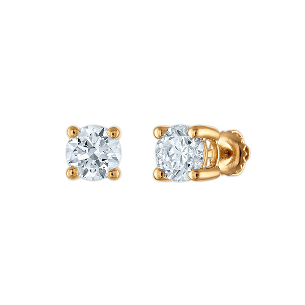 EcoLove 2 CTW Lab Grown Diamond Stud Earrings in 10KT Yellow Gold