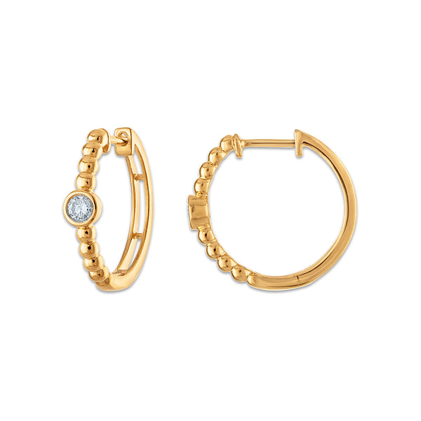 1/4 CTW Lab Grown Diamond Hoop Earrings in Gold Vermeil