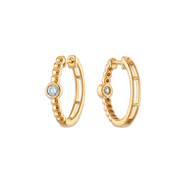 1/4 CTW Lab Grown Diamond Hoop Earrings in Gold Vermeil
