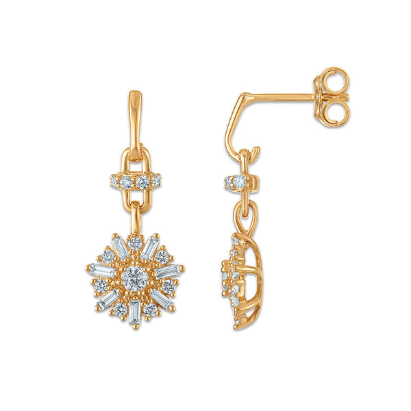 EcoLove 1/2 CTW Lab Grown Diamond Earrings in 10KT Yellow Gold