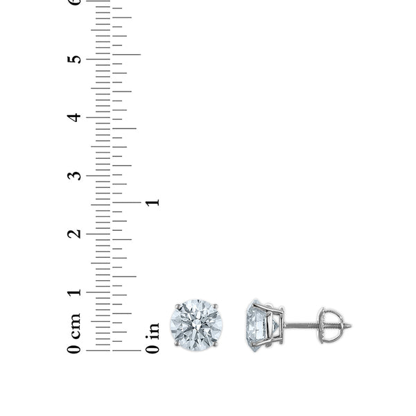 EcoLove 5 CTW Diamond Stud Earrings in 10KT White Gold