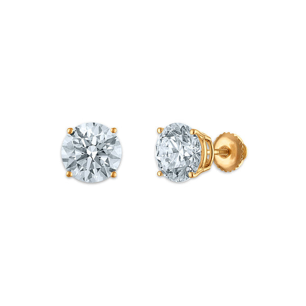 EcoLove 5 CTW Diamond Stud Earrings in 10KT Yellow Gold