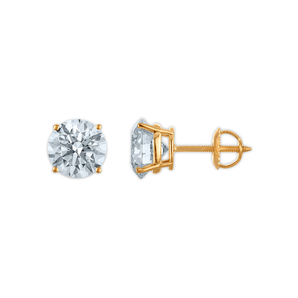 EcoLove 5 CTW Diamond Stud Earrings in 10KT Yellow Gold