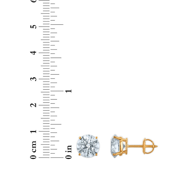 EcoLove 5 CTW Diamond Stud Earrings in 10KT Yellow Gold