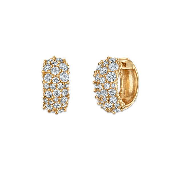 EcoLove 2 CTW Diamond Pave Hoop Earrings in Gold Vermeil