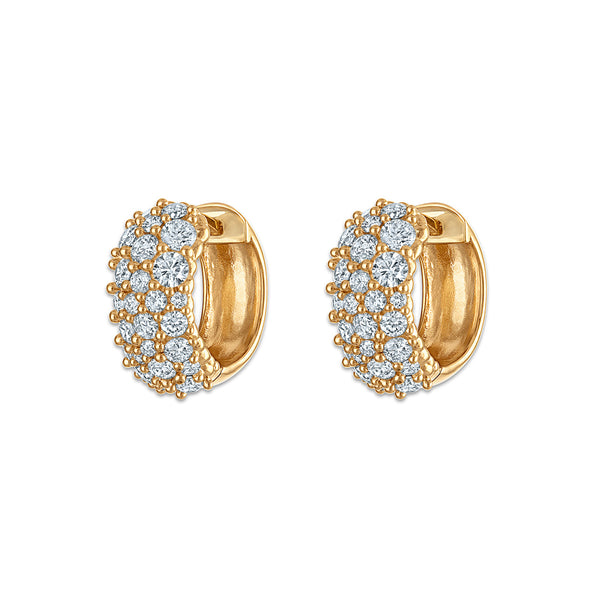 EcoLove 2 CTW Diamond Pave Hoop Earrings in Gold Vermeil