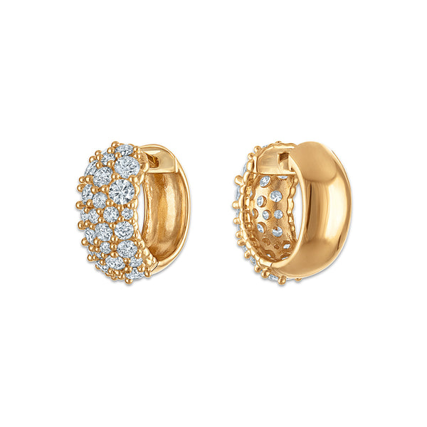 EcoLove 2 CTW Diamond Pave Hoop Earrings in Gold Vermeil